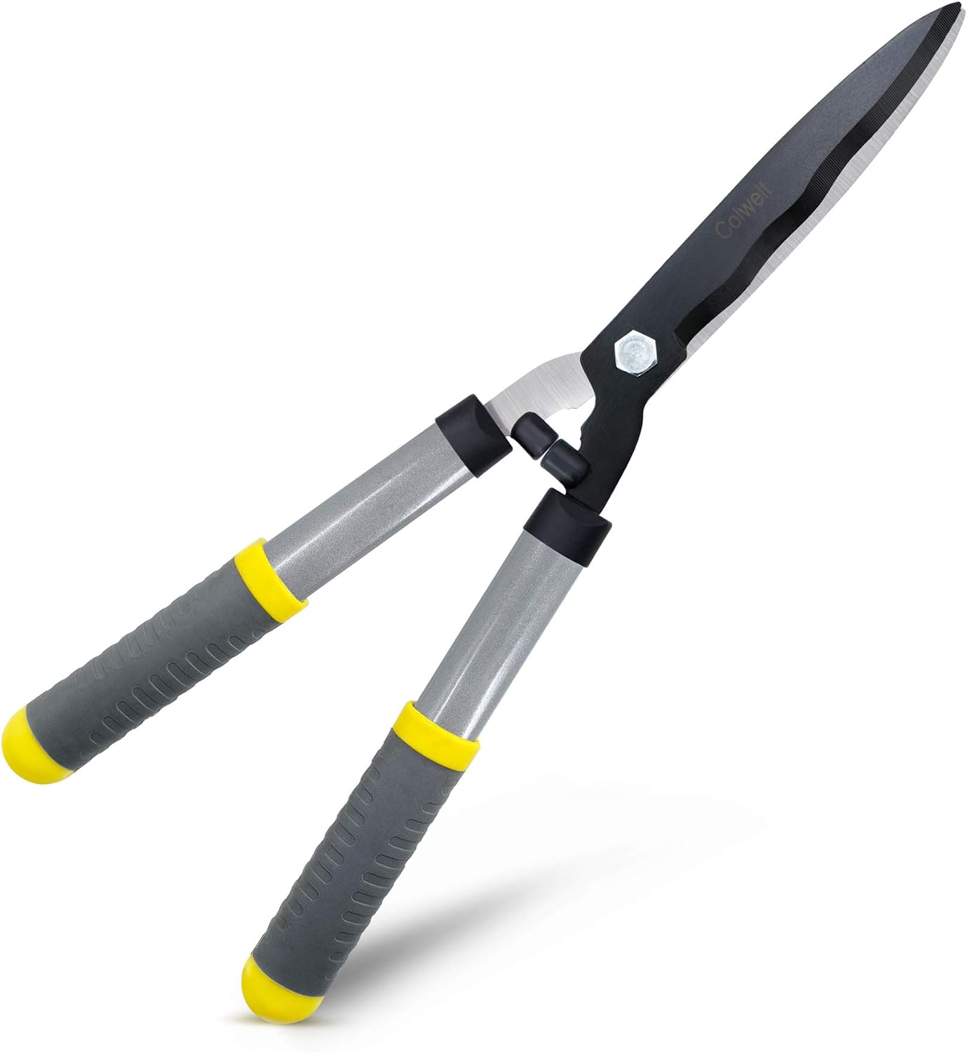 Colwelt Hedge Clippers 21'', Hedge Shears for Trimming Borders, Boxwood, and Bushes, Hedge Gardening Shears with Carbon Steel Sharp Blades & Ergonomic Comfortable Handle